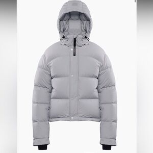 marble grey super puff aritzia size xs